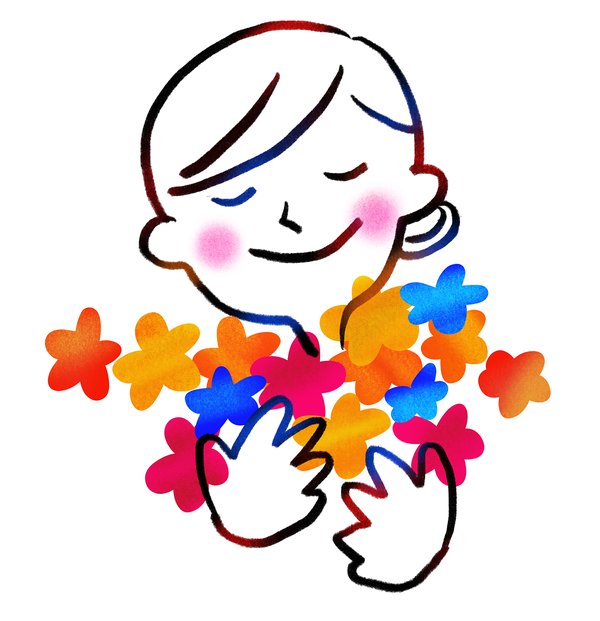 drawing with flowers and woman.png